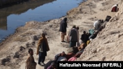 افراد معتاد در گوشه یی از ولایت فراه