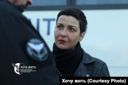 Марыя Калесьнікава пасьля вызваленьня і вывазу ва Ўкраіну. 13 сьнежня 2025