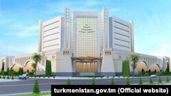 Parfiýa şalarynyň köşklerine meňzedilip, Aşgabatda gurulmaly myhmanhananyň taslamasy