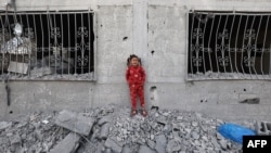 Хан-Юнисте талкаланган үй. 1-апрель 2025-жыл. Иллюстрация