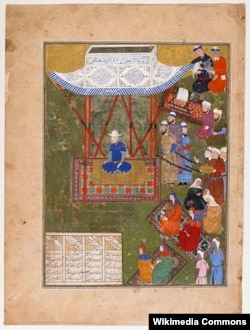 Эмирзаада Улукбек Тарагайдын мусулмандык миниатюрадагы сүрөтү ал жашап жаткан мезгилде тартылган.