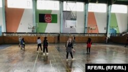 د ۲۰۲۱کال په مې میاشت کې په هرات ولایت کې د نجونو د هنډبال لوبغاړې، انځور له ارشیف 