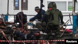 Троллейбус жарылган жер. Волгоград, 30-декабрь, 2013-жыл