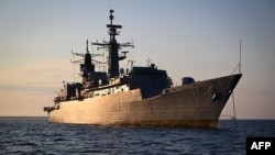 O fregată a Marinei Române participă la un exercițiu militar în Marea Neagră la începutul acestei luni.