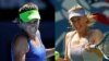 A combo photo of Russian-born Maria Sharapova (right) and Victoria Azarenka of Belarus