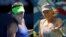 A combo photo of Russian-born Maria Sharapova (right) and Victoria Azarenka of Belarus
