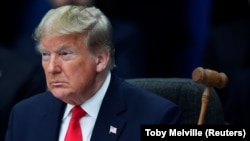 Președintele american Donald Trump la summitul NATO de la Londra, 4 decembrie 2019 
