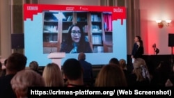 В рамках Международного форума культурной дипломатии впервые вручена премия за популяризацию украинского и крымскотатарского языков Хвиля / Dalğa. Киев, 6 октября 2025 года