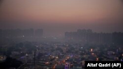 Индия. Нью-Делидеги таңкы көрүнүш. 20-октябрь, 2017-жыл.