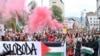 Protest of Sarajevo residents for Palestinians in Gaza, Bosnia and Herzegovina