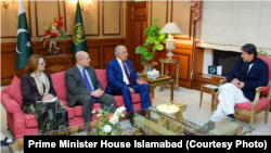 دیدار زلمی خلیل‌زاد نماینده خاص امریکا برای صلح افغانستان با عمران خان صدراعظم پاکستان