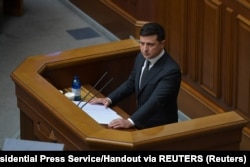 Президент України Володимир Зеленський виступає у Верховній Раді. 20 жовтня 2020 року