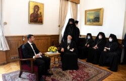 Під час зустрічі президента України Володимира Зеленського і Вселенського патріарха Варфоломія. Константинополь/Стамбул (Туреччина), 16 жовтня 2020 року