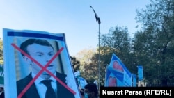 Manifestație împotriva lui Emmanuel Macron în Afghanistan