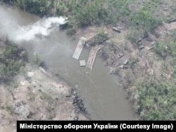 Знищена переправа російських військ на річці Сіверський Донець в районі Білогорівки