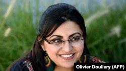 FILE: Pakistani activist Gulalai Ismail during an interview with AFP in Washington in September 19.