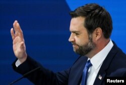 Віцепрезидент США Джей Ді Венс під час виступу на Мюнхенській конференції з безпеки (MSC) у Мюнхені, Німеччина, 14 лютого 2025 року