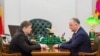 Preşedintele Igor Dodon şi ambasadorul în Rusia Andrei Neguţa