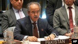 په ملګرو ملتونو کې د پاکستان دايمي استازی عاصم افتخار احمد - د جون ۲۰مې انځور 