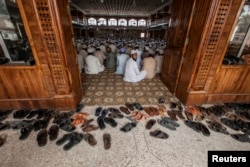 Students at Darul Uloom Haqqania, an Islamic seminary in Akora Khattak, Pakistan, which was attended by several Taliban leaders.