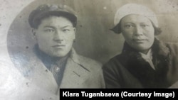 Каратал Табалдинов жубайы Мария менен.