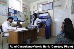 A villager consults a doctor at Bamyan Provincial Hospital.