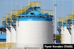 Storage facilities in Russia's Leningrad region, which are the starting point for the Nord Stream 2 offshore gas pipeline. (file photo)