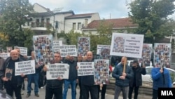 Parents of the victims in Kocani at a protest "March for the Angels".