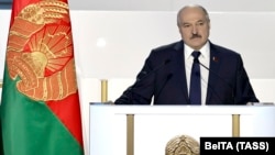 "The time will come and other people will come," Belarusian strongman Alyaksandr Lukashenka told the congress of loyalists in Minsk, hinting at his eventual departure.
