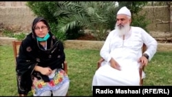 Kumari sits with Mian Javed in his garden soon after her conversion from Hinduism to Islam.