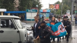 Задержание участников акции 9 сентября в Томске