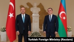 Թուրքիայի և Ադրբեջանի ԱԳ նախարարներ Մևլութ Չավուշօղլու և Ջեյհուն Բայրամով, արխիվ