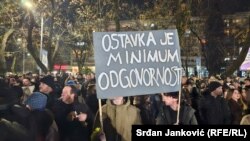 Протест проти насильства та вимога відставки керівників сектору безпеки, Подгориця, Чорногорія, 5 січня 2025 року