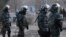 Полицейские отряда специального назначения в Жанаозене после трагических событий декабря 2011 года. 