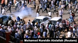 Разгон демонстрации в Судане, 25 декабря 2018 г.