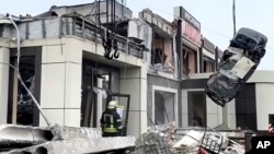 Чабуул болгон ресторандын азыркы көрүнүшү. Лисичанск