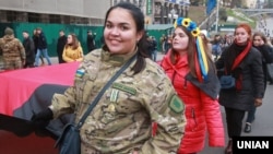 День захисника України. Учасники Маршу Слави Героїв в Києві, 14 жовтня 2016 року