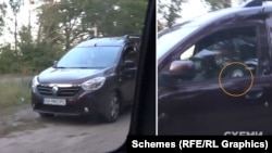 Навіть біля лісу, який не належить Ахметову, теж чатували охоронці з шевронами