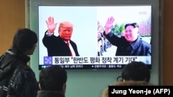 Ştirea despre eventuala întâlnire Donald Trump - Kim Jong Un difuzată de o televiziune din Seul, Coreea de Sud