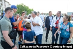 Viktor Orbán, înaintea inaugurării stadionului de la Miercurea Ciuc.