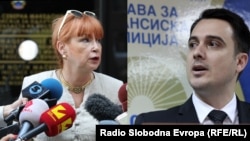 Обвинителката Вилма Русковска и директорот на Финансиската полиција Арафат Муареми