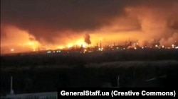 Наслідки удару Сил оборони у ніч проти 29 січня 2024 року по нафтопереробному заводі в місті Кстово Нижегородської області Росії