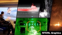 Коллаж. Различные поражения военной техники арми РФ подразделениями беспилотных систем ВСУ