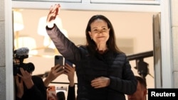 Марія Коріно Мачадо вітає в Осло своїх прихильників