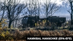 Cистема HIMARS, якою, ймовірно, українські військові завдають ударів по позиціях військ РФ на окупованій Херсонщині, жовтень 2022 року 