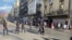 Serbia - Belgrade - Police arrives at blockade in Belgrade center near Brankov bridge, where group of citizens block traffic - June 20 2025