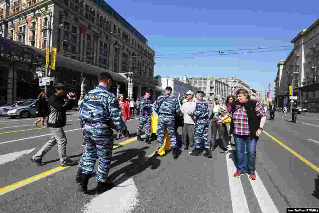 Антивоенная акция в поддержку Украины в Москве