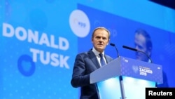 Noul președinte al PPE, Donald Tusk, vorbind la summitul de la Zagreb