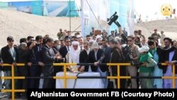 مراسم افتتاح بند کمال خان در ولایت نیمروز