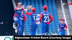 تصویر آرشیف: برخی از اعضای تیم ملی کریکت افغانستان 